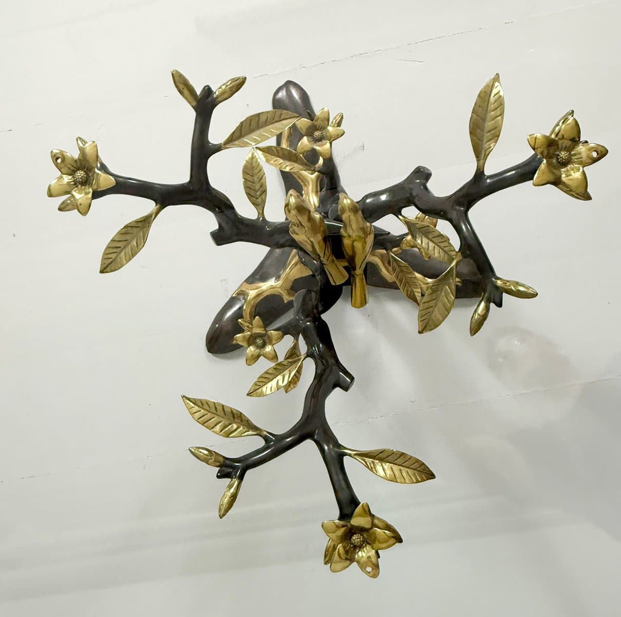 Coffee Table Hollywood Regency, gold brass, transparent glass, by W. Daro, Belgium, 1970s. - 276135