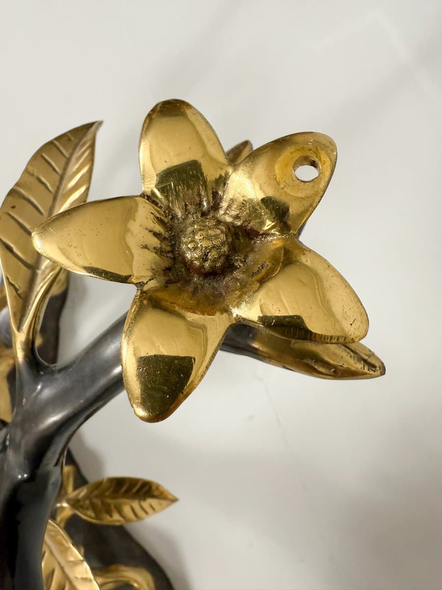 Coffee Table Hollywood Regency, gold brass, transparent glass, by W. Daro, Belgium, 1970s. - 276142