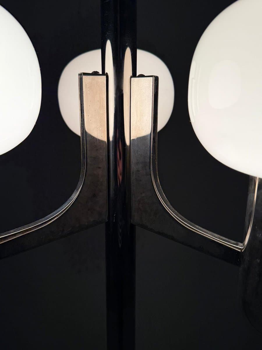 Lampa podłogowa Space Age, chrom, szkło, proj. G. Sciolari, Włochy, lata 70. - 276053