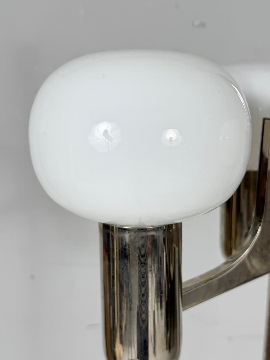 Lampa podłogowa Space Age, chrom, szkło, proj. G. Sciolari, Włochy, lata 70. - 276055