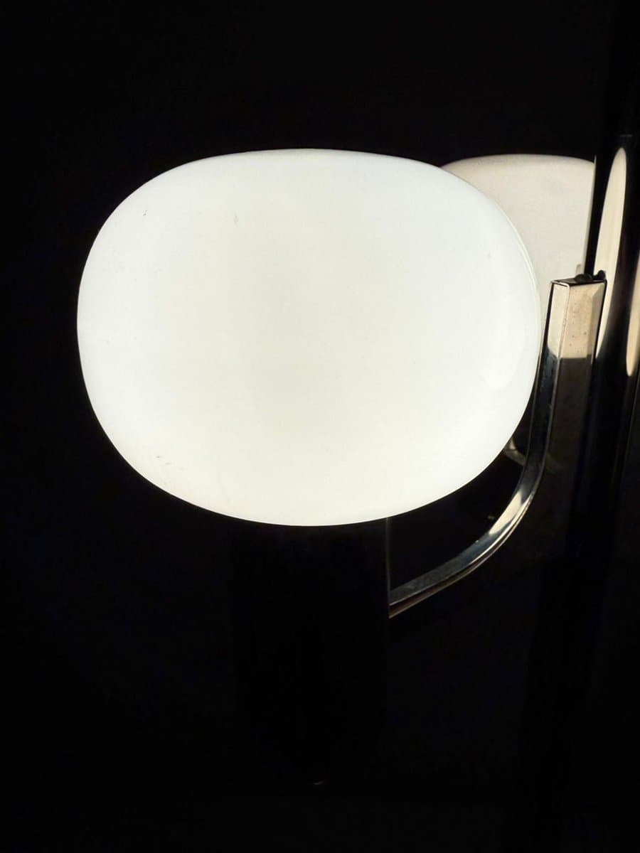 Lampa podłogowa Space Age, chrom, szkło, proj. G. Sciolari, Włochy, lata 70. - 276047