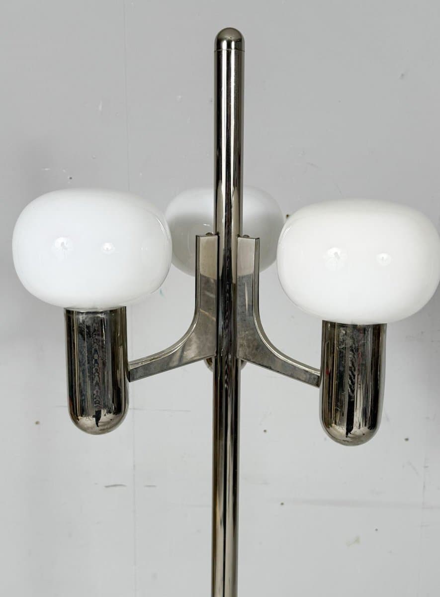 Lampa podłogowa Space Age, chrom, szkło, proj. G. Sciolari, Włochy, lata 70. - 276038