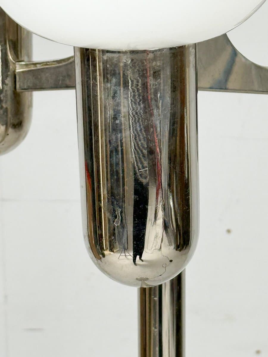 Lampa podłogowa Space Age, chrom, szkło, proj. G. Sciolari, Włochy, lata 70. - 276036