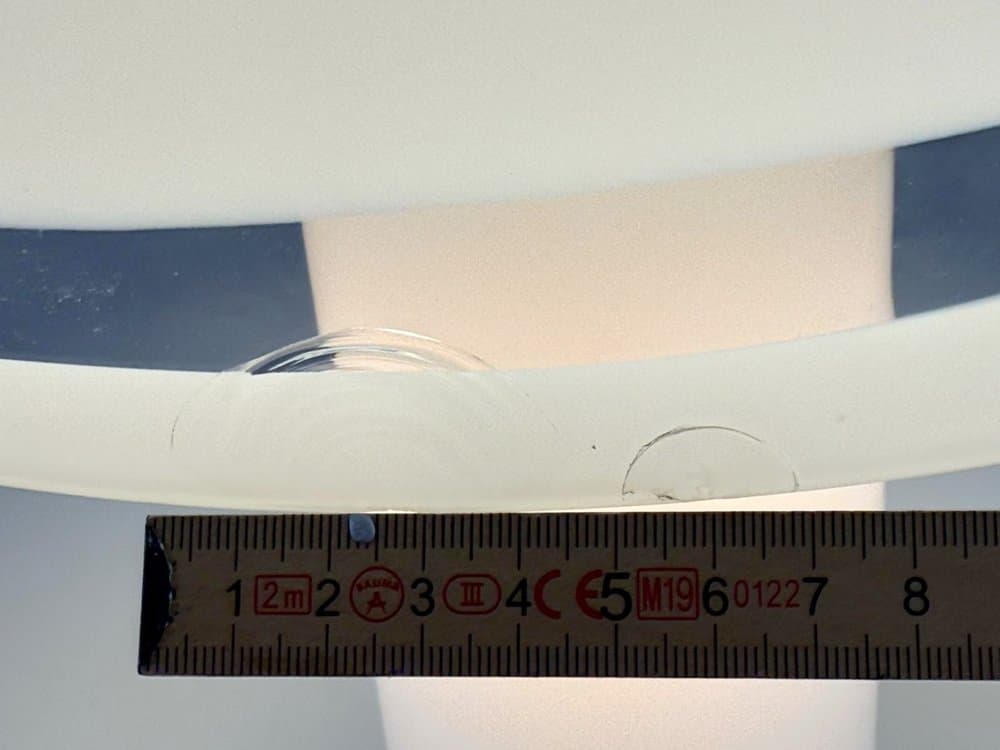 Lampa stołowa Mushroom, szkło transparentne, proj. C. Nason, Włochy, lata 70. - 275930