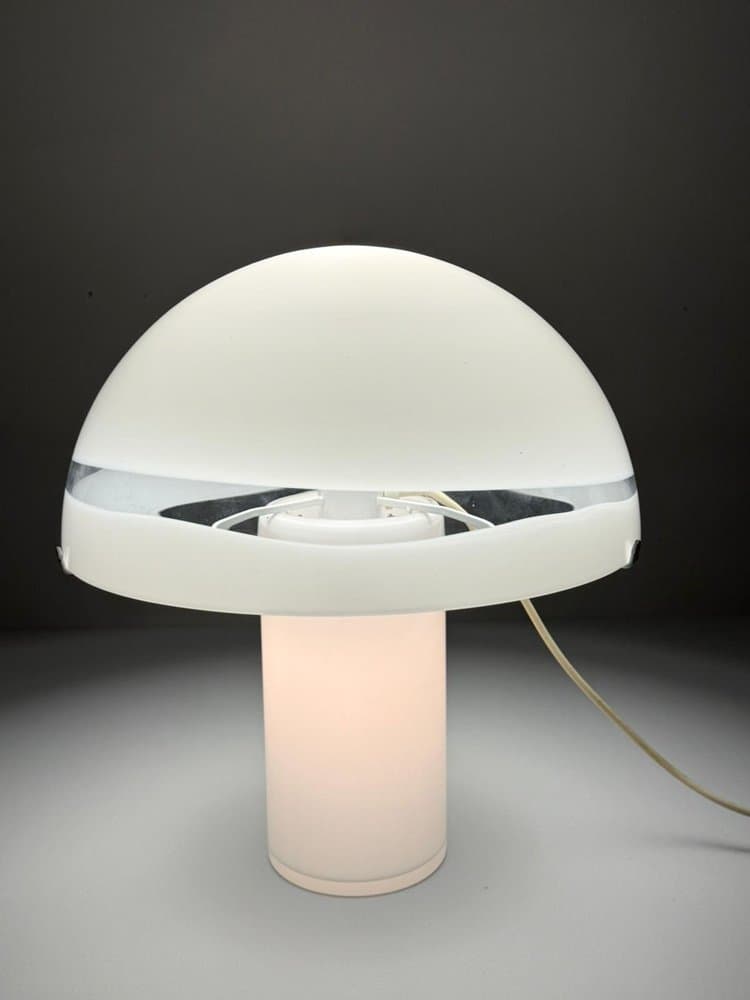 Lampa stołowa Mushroom, szkło transparentne, proj. C. Nason, Włochy, lata 70. - 275923
