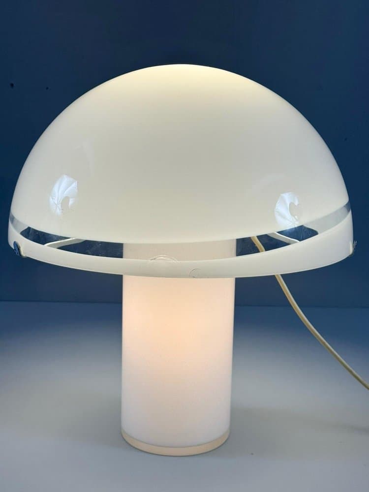 Lampa stołowa Mushroom, szkło transparentne, proj. C. Nason, Włochy, lata 70. - 275920