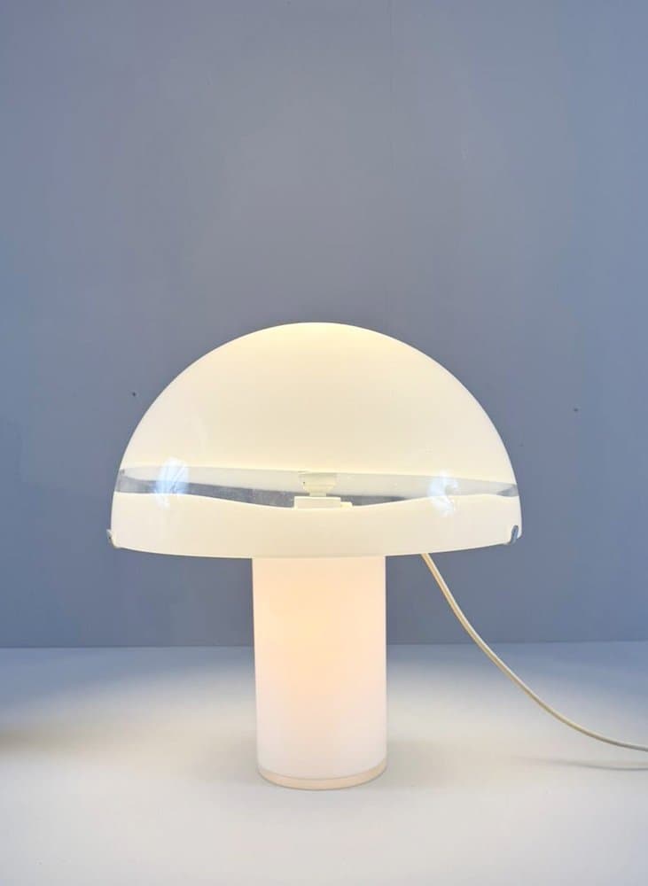 Lampa stołowa Mushroom, szkło transparentne, proj. C. Nason, Włochy, lata 70. - 275917