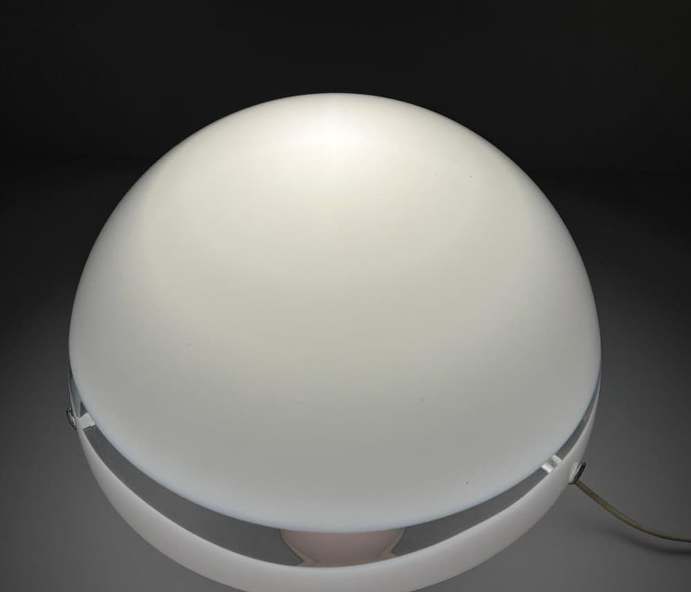Lampa stołowa Mushroom, szkło transparentne, proj. C. Nason, Włochy, lata 70. - 275915