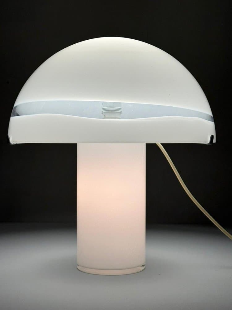 Lampa stołowa Mushroom, szkło transparentne, proj. C. Nason, Włochy, lata 70. - 275914
