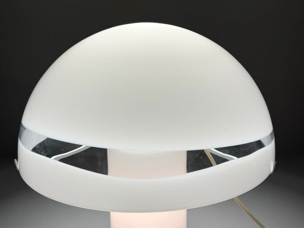 Lampa stołowa Mushroom, szkło transparentne, proj. C. Nason, Włochy, lata 70. - 275913