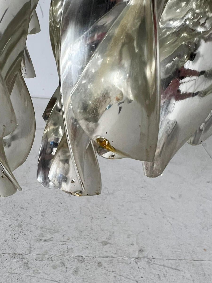 Lampa sufitowa SP1, srebrny, plastik metal, proj. V. Panton, Niemcy, lata 70. - 275869