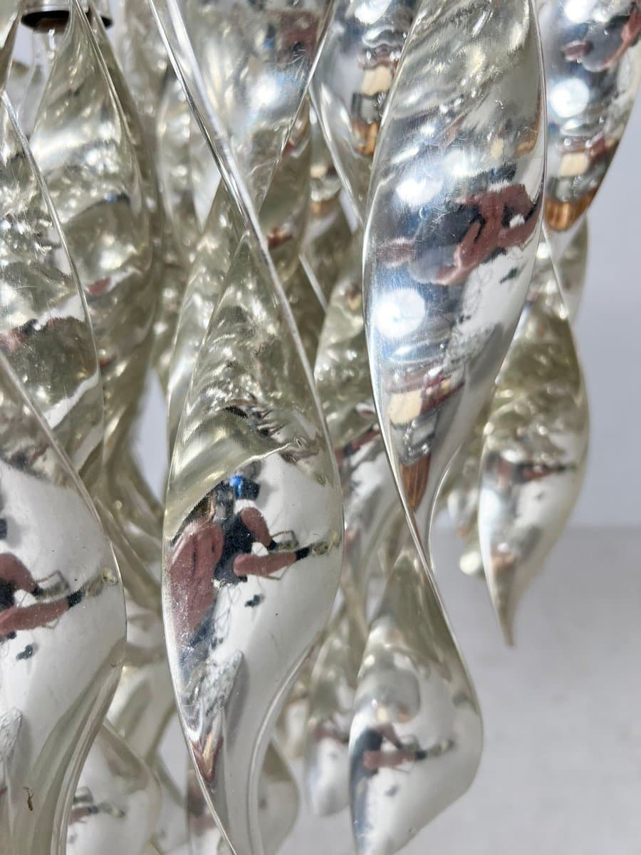 Lampa sufitowa SP1, srebrny, plastik metal, proj. V. Panton, Niemcy, lata 70. - 275865