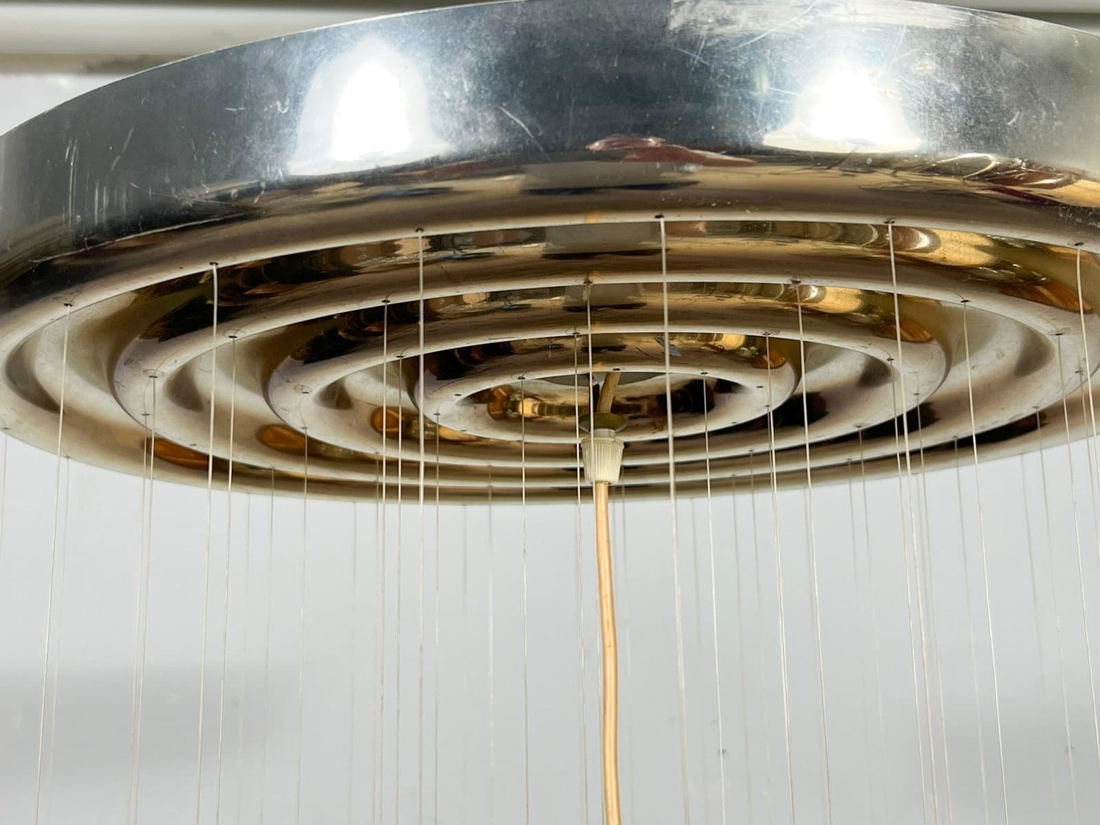 Lampa sufitowa SP1, srebrny, plastik metal, proj. V. Panton, Niemcy, lata 70. - 275872