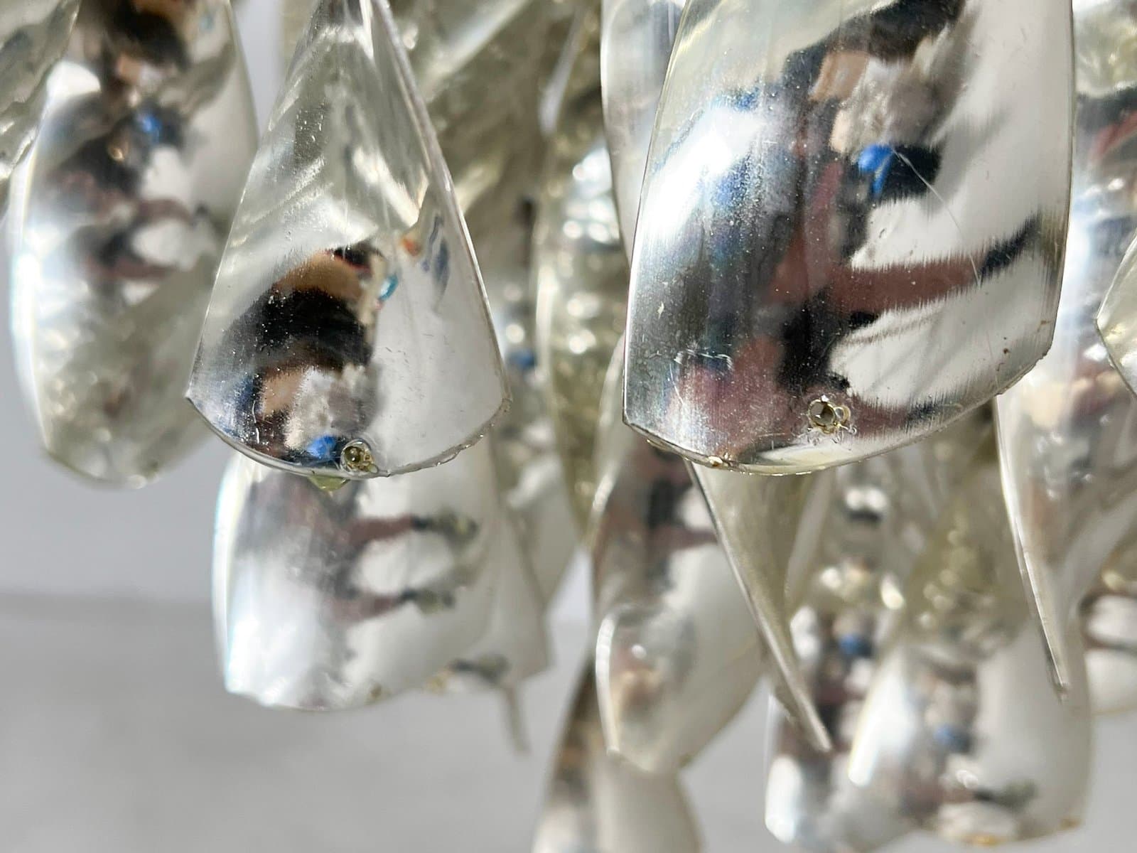 Lampa sufitowa SP1, srebrny, plastik metal, proj. V. Panton, Niemcy, lata 70. - 275882