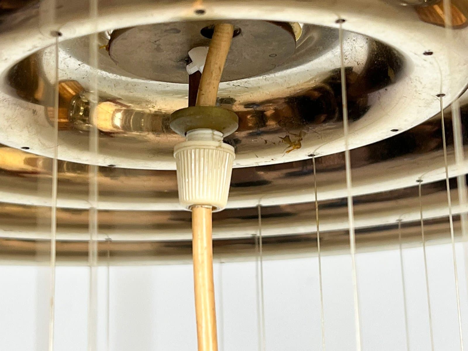 Lampa sufitowa SP1, srebrny, plastik metal, proj. V. Panton, Niemcy, lata 70. - 275876