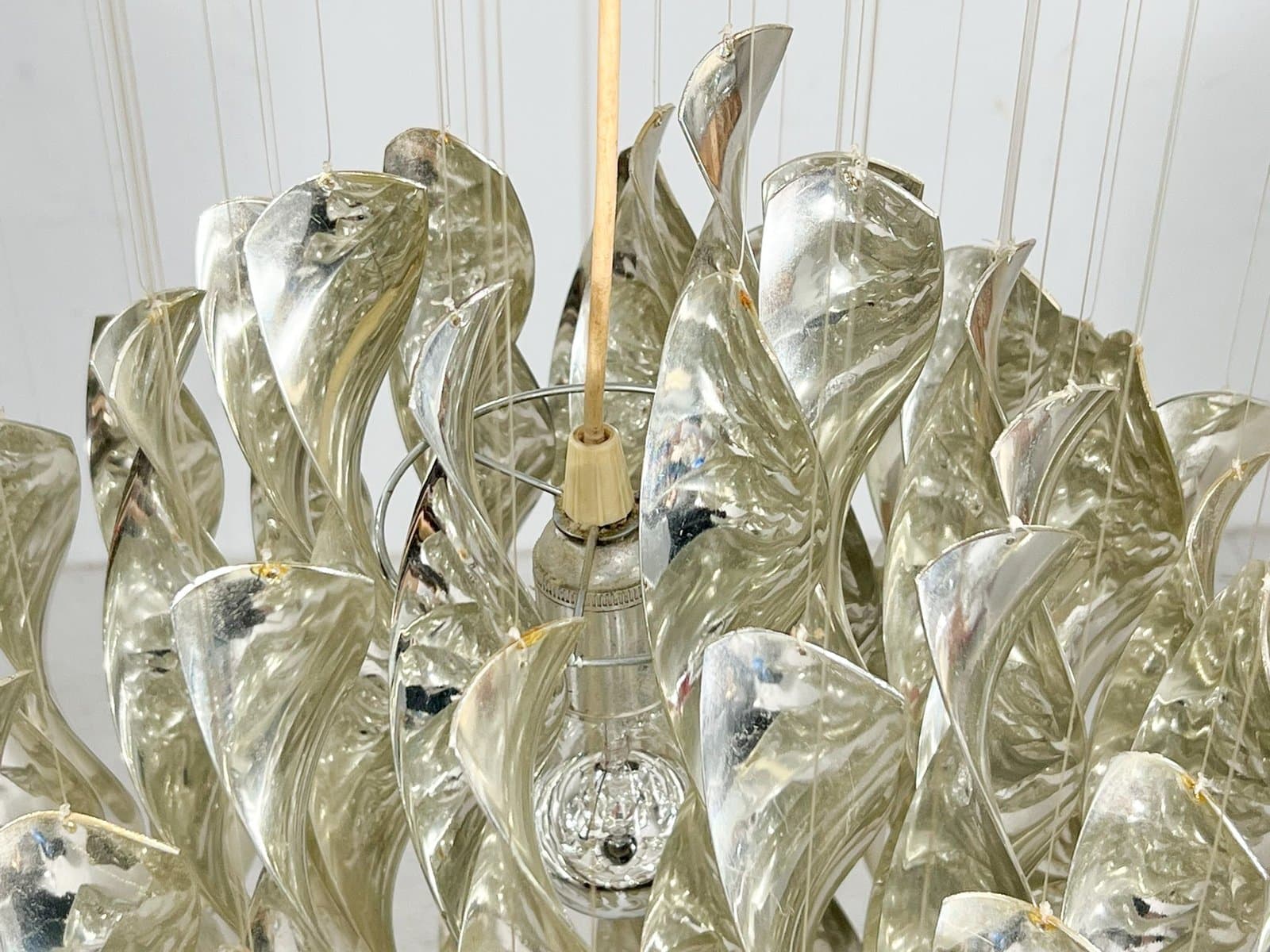 Lampa sufitowa SP1, srebrny, plastik metal, proj. V. Panton, Niemcy, lata 70. - 275871