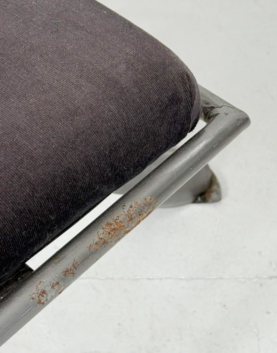 Fotel, srebrny, stal, Niemcy, lata 80. - 275832