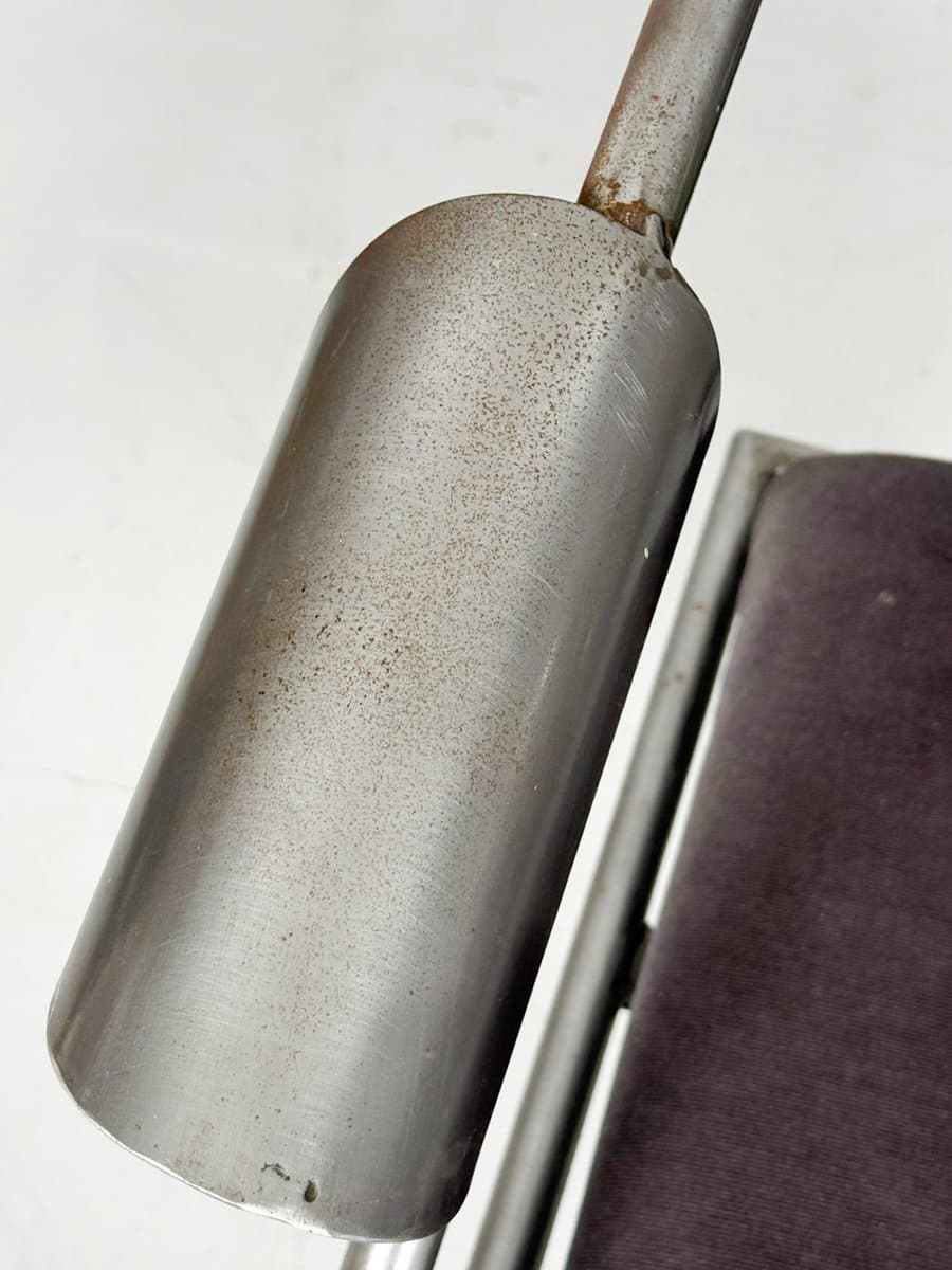 Fotel, srebrny, stal, Niemcy, lata 80. - 275829