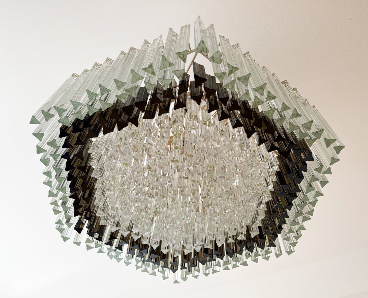 Żyrandol, transparentny, szkło Murano, proj. P. Venini, Włochy, lata 70. - 275821