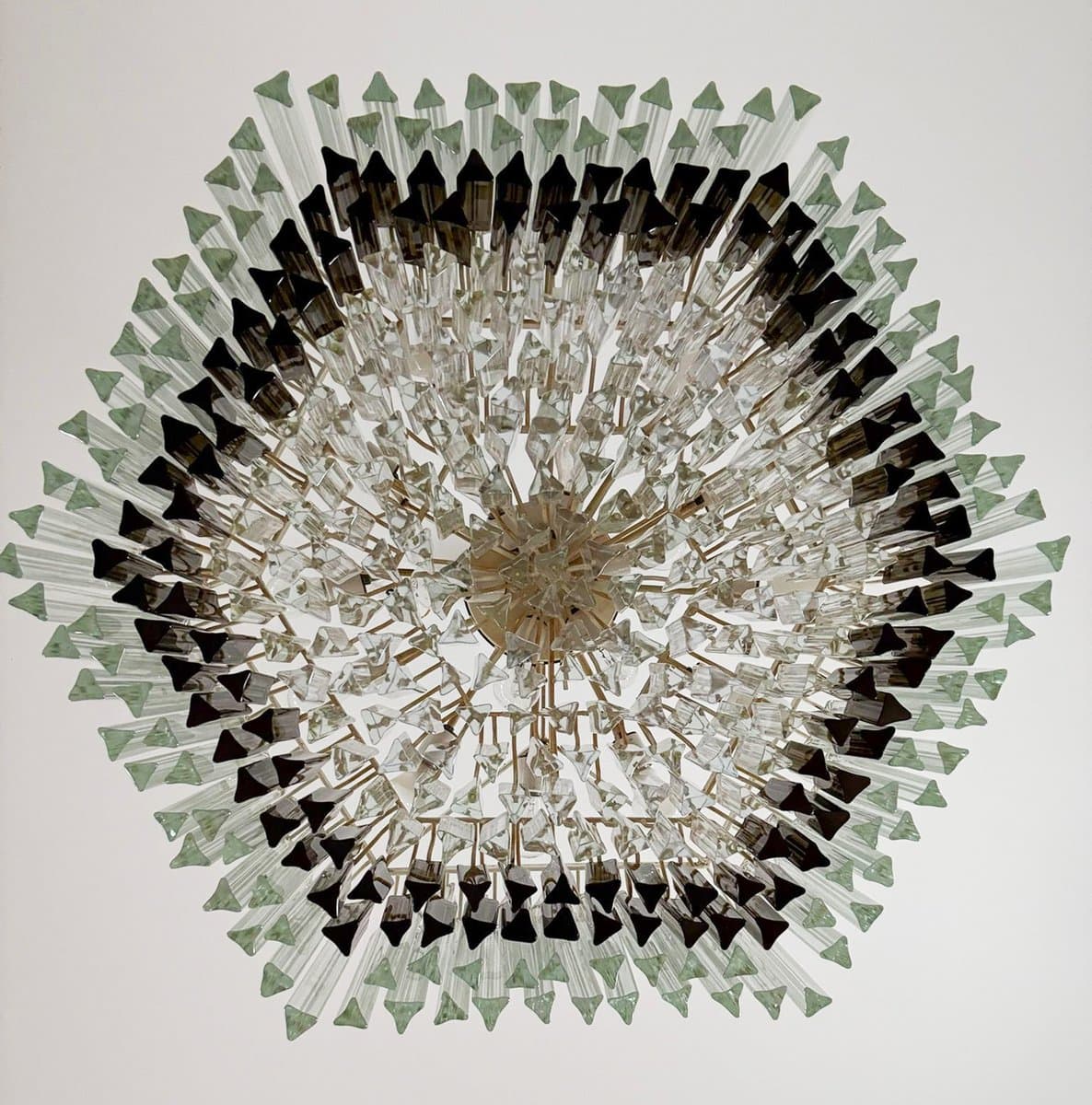 Żyrandol, transparentny, szkło Murano, proj. P. Venini, Włochy, lata 70. - 275798