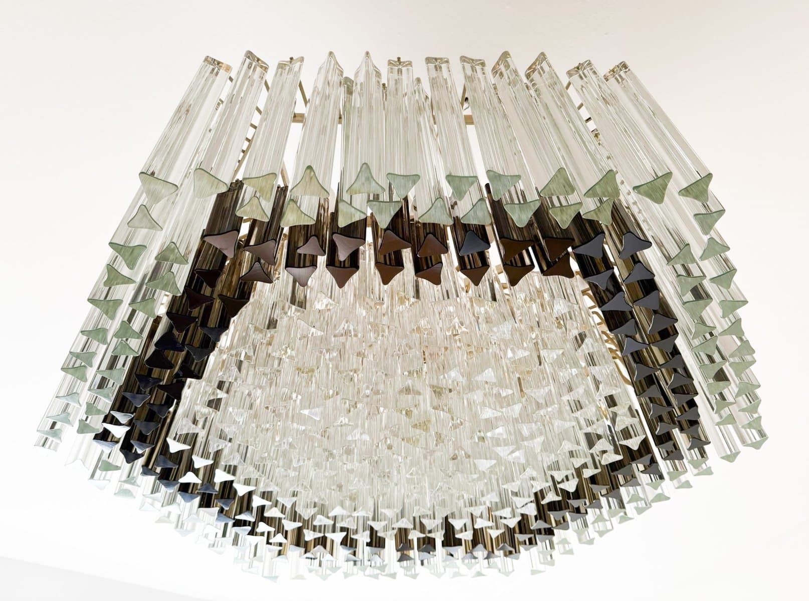 Żyrandol, transparentny, szkło Murano, proj. P. Venini, Włochy, lata 70. - 275815