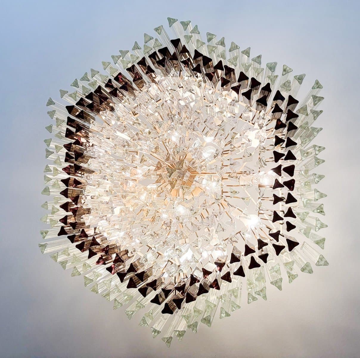 Żyrandol, transparentny, szkło Murano, proj. P. Venini, Włochy, lata 70. - 275818