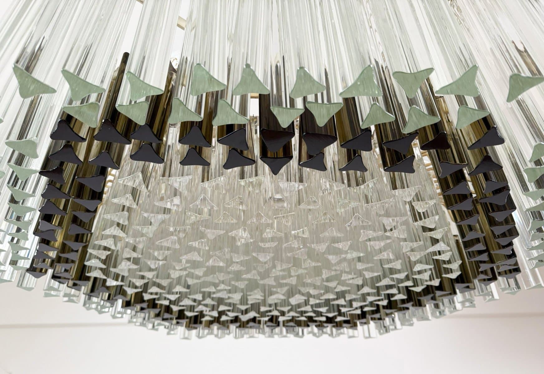 Żyrandol, transparentny, szkło Murano, proj. P. Venini, Włochy, lata 70. - 275809