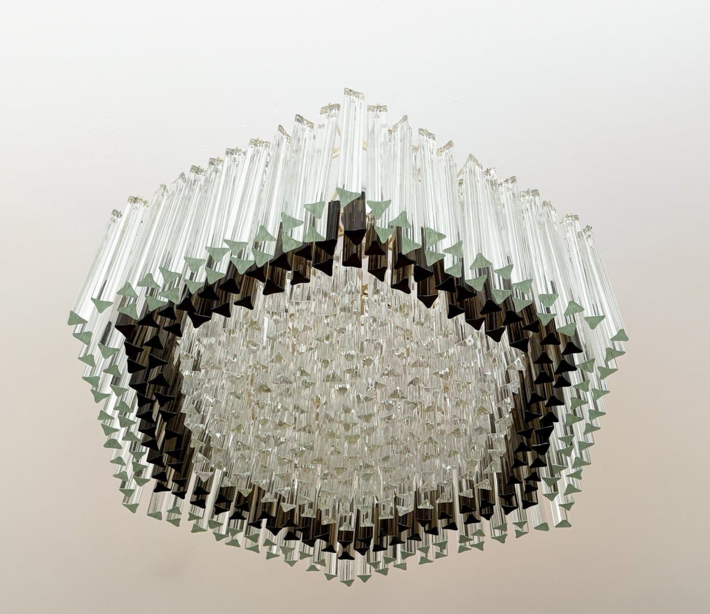 Żyrandol, transparentny, szkło Murano, proj. P. Venini, Włochy, lata 70. - 275819