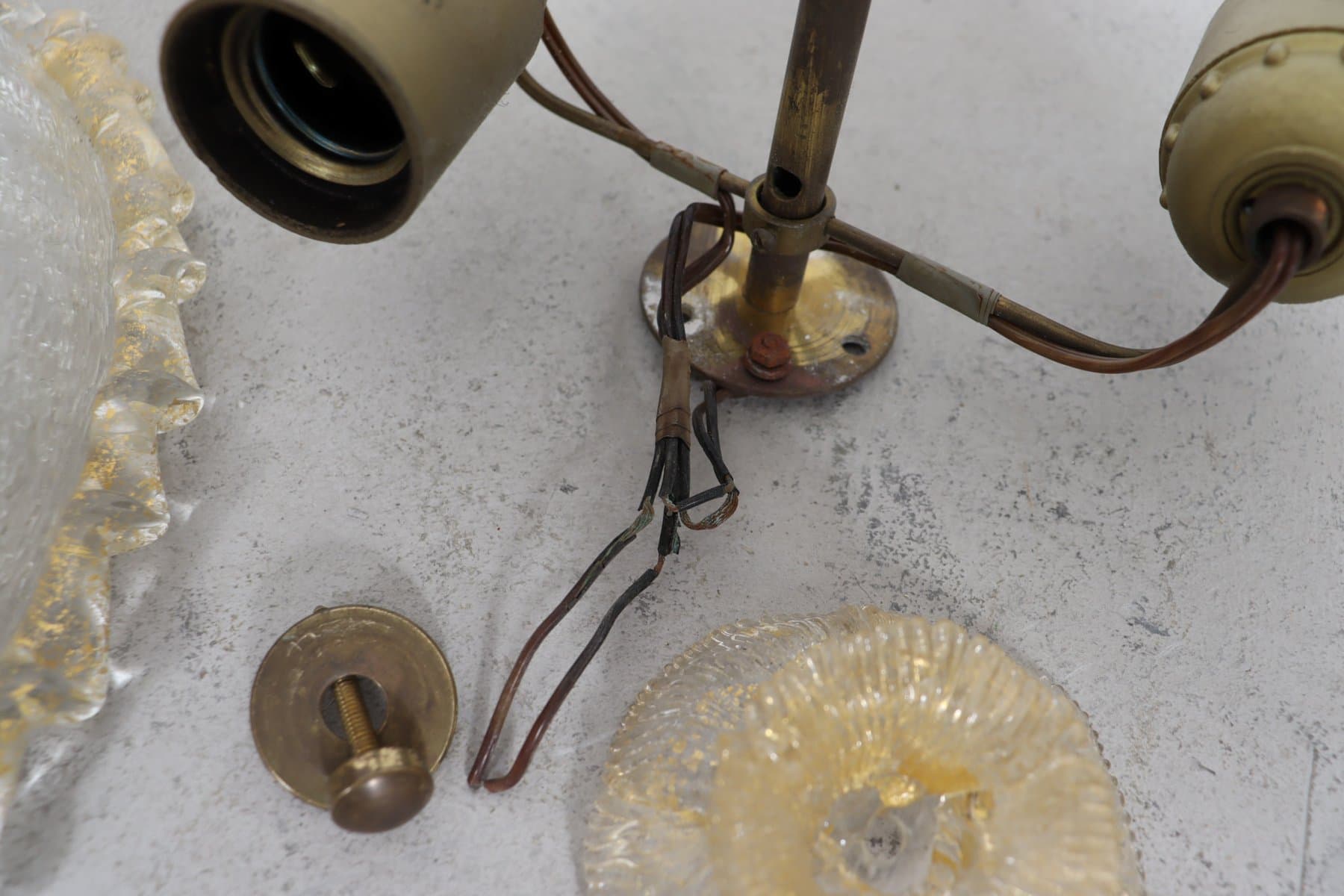 Lampa sufitowa Murano, transparent, szkło, Barovier & Toso, Włochy, lata 70. - 276756