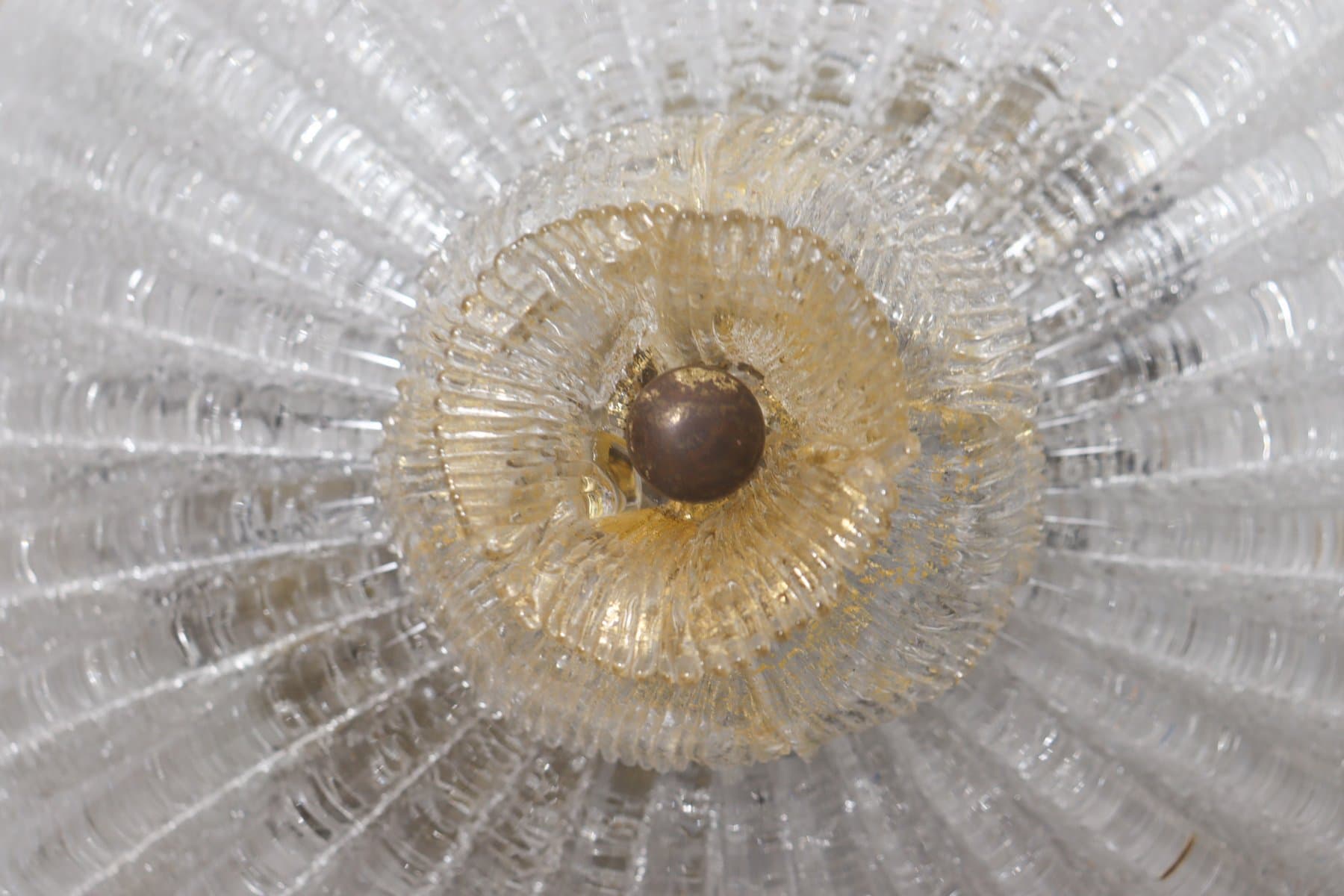 Lampa sufitowa Murano, transparent, szkło, Barovier & Toso, Włochy, lata 70. - 276755