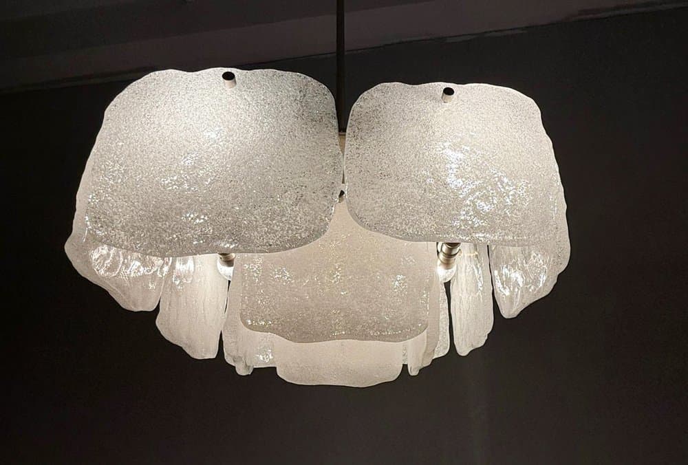 Lampa sufitowa Bernstein, transparent, szkło, proj. J.T. Kalmar, Austria, lata 70. - 276712