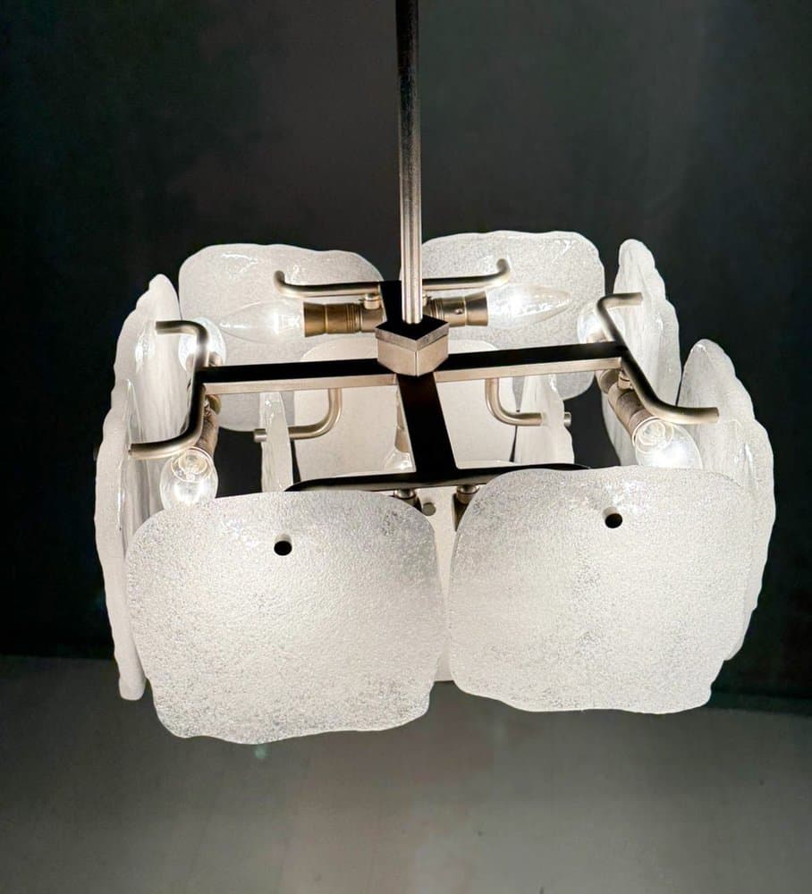 Lampa sufitowa Bernstein, transparent, szkło, proj. J.T. Kalmar, Austria, lata 70. - 276723