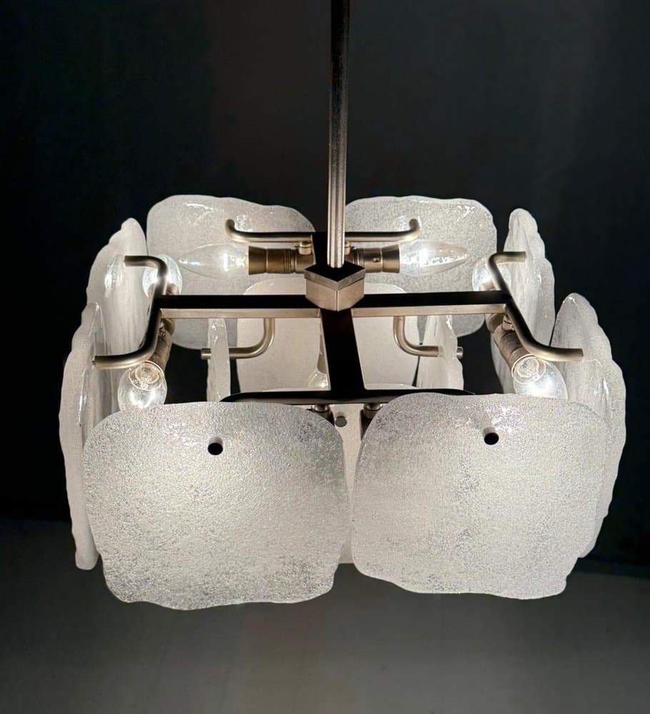 Lampa sufitowa Bernstein, transparent, szkło, proj. J.T. Kalmar, Austria, lata 70. - 276724