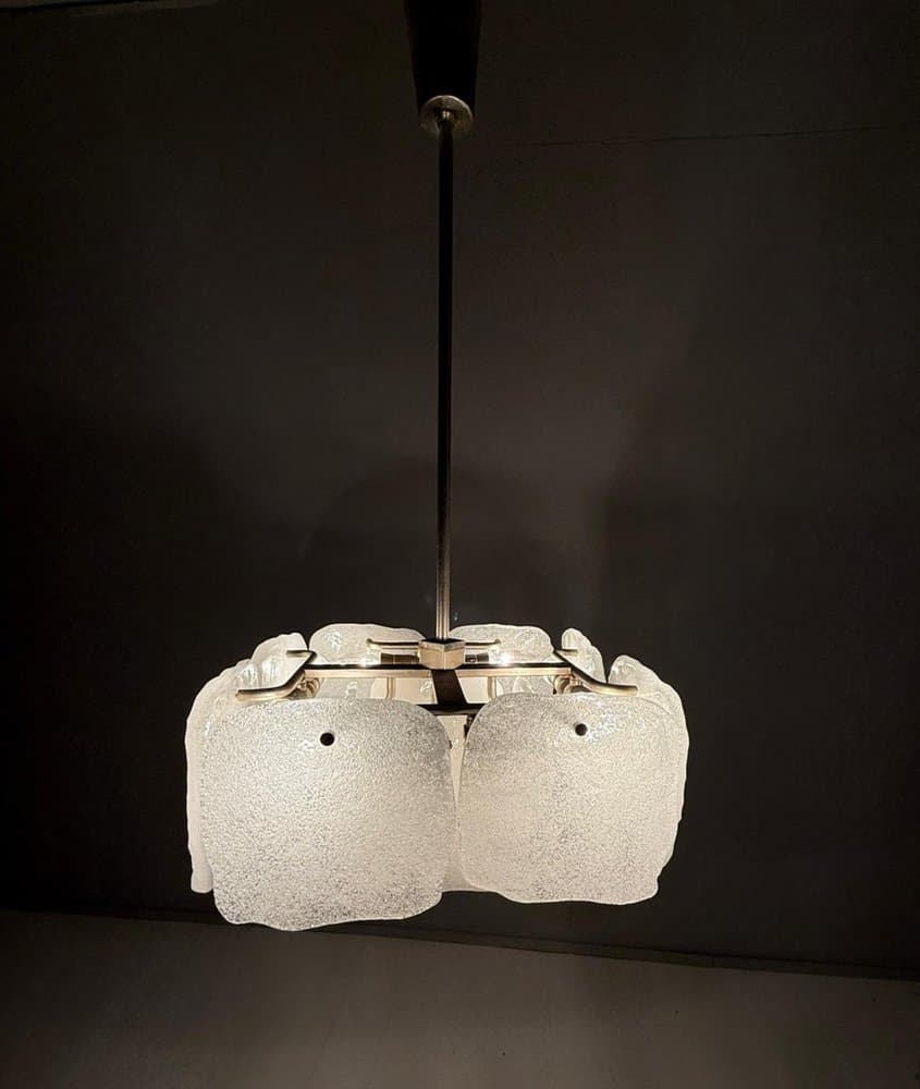 Lampa sufitowa Bernstein, transparent, szkło, proj. J.T. Kalmar, Austria, lata 70. - 276717