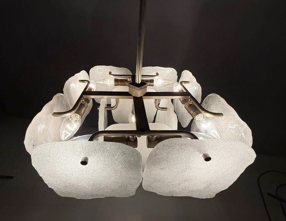 Lampa sufitowa Bernstein, transparent, szkło, proj. J.T. Kalmar, Austria, lata 70. - 276735