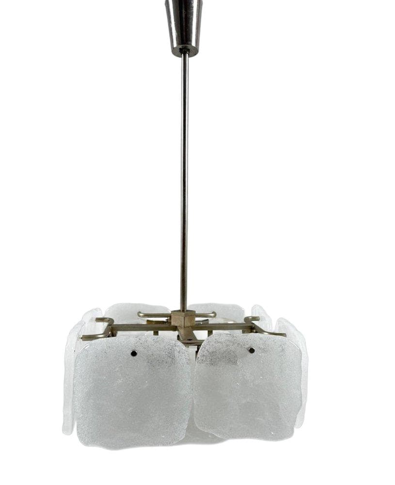 Lampa sufitowa Bernstein, transparent, szkło, proj. J.T. Kalmar, Austria, lata 70.