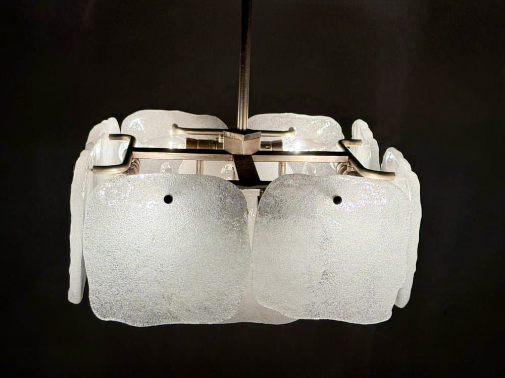 Lampa sufitowa Bernstein, transparent, szkło, proj. J.T. Kalmar, Austria, lata 70. - 276722