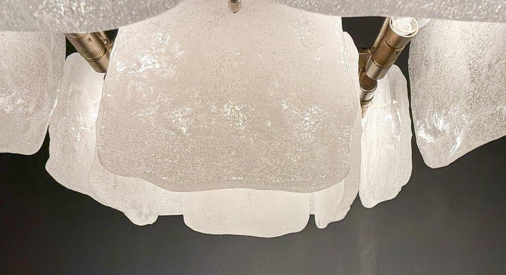 Lampa sufitowa Bernstein, transparent, szkło, proj. J.T. Kalmar, Austria, lata 70. - 276726