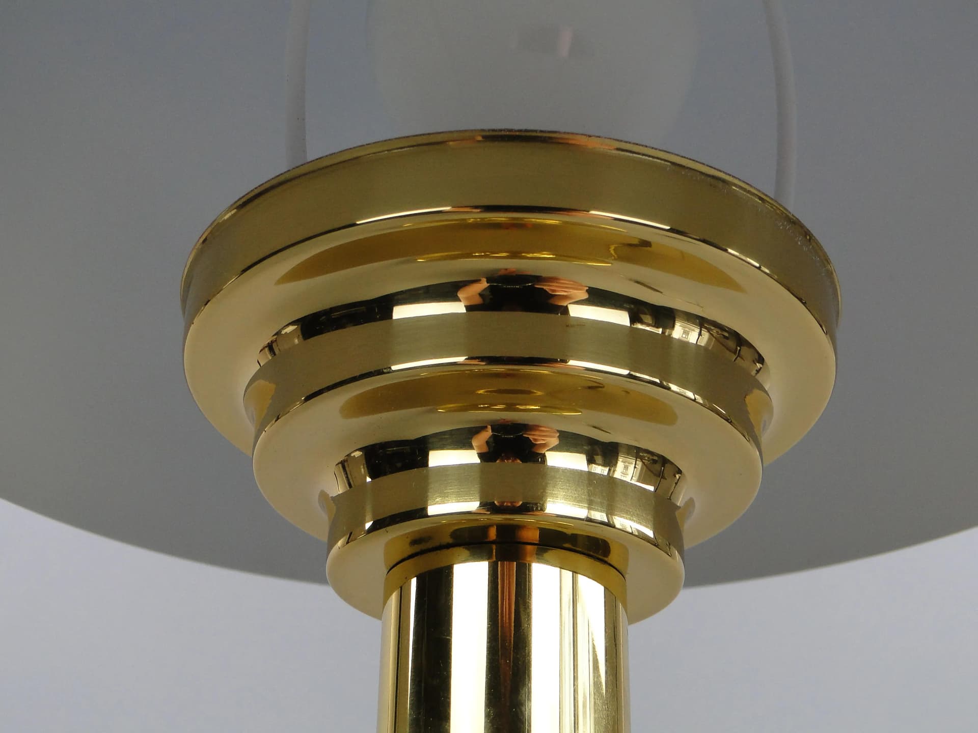 Lampa stołowa Art Deco, złoty mosiądz, Selva, Włochy, lata 70. - 20126