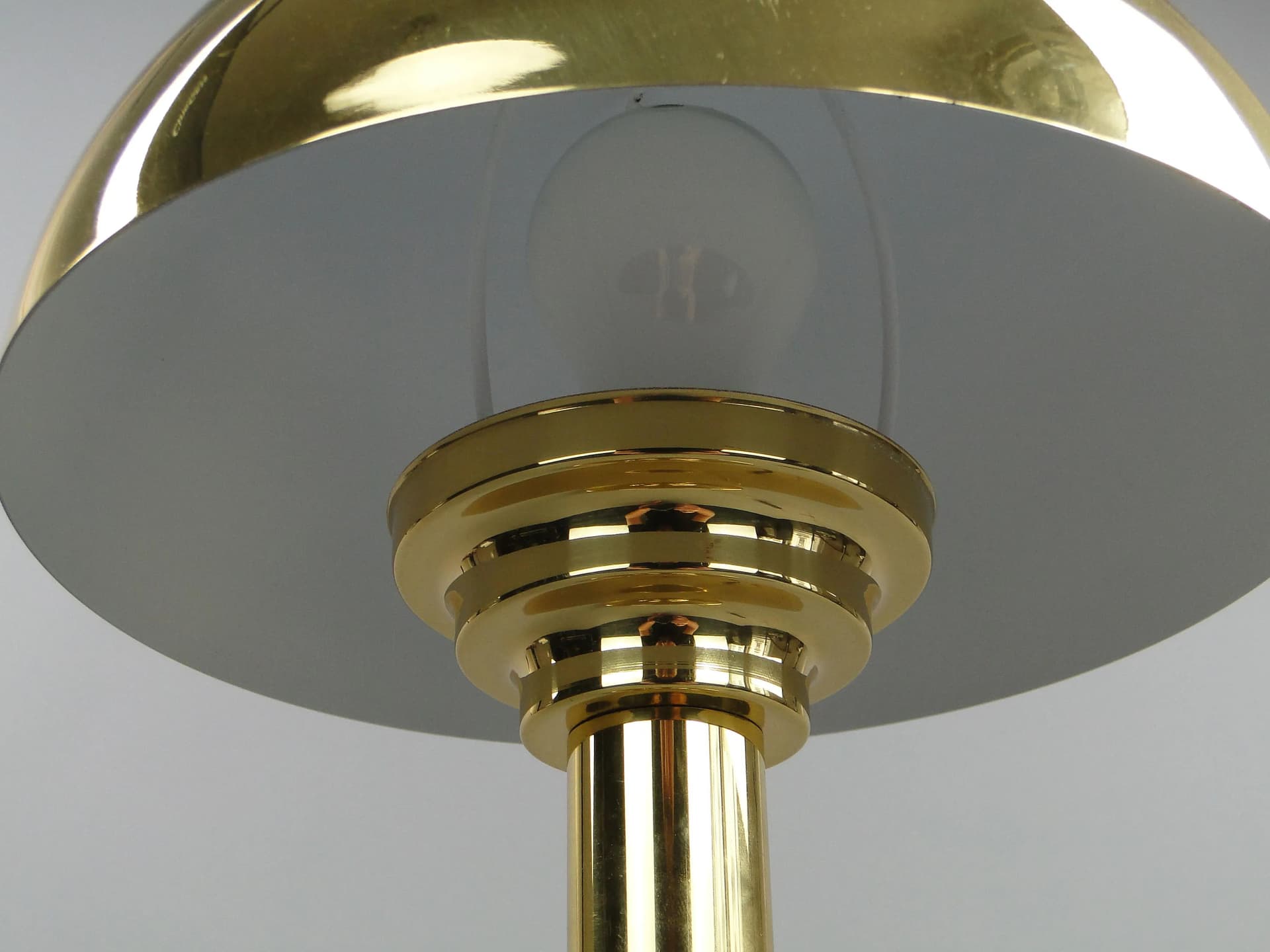 Lampa stołowa Art Deco, złoty mosiądz, Selva, Włochy, lata 70. - 20125