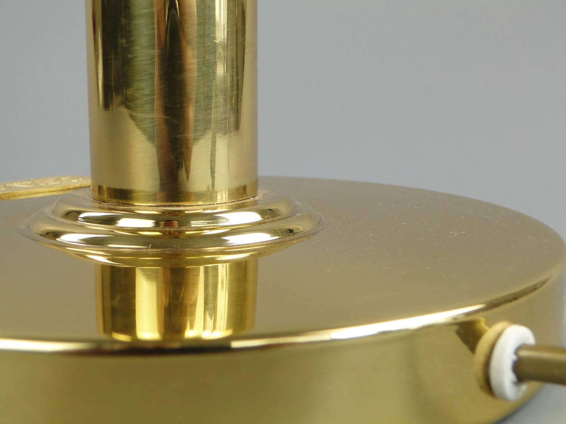 Lampa stołowa Art Deco, złoty mosiądz, Selva, Włochy, lata 70. - 20124