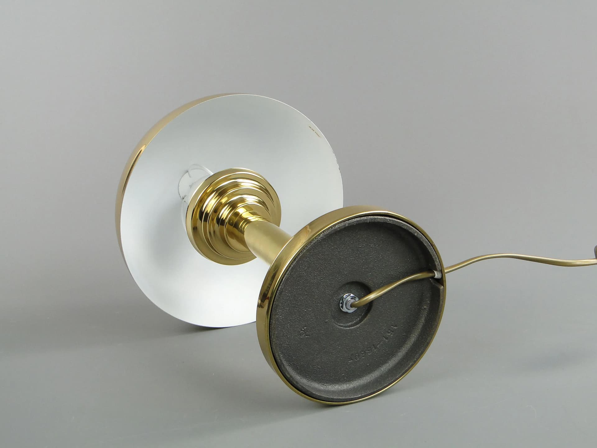 Lampa stołowa Art Deco, złoty mosiądz, Selva, Włochy, lata 70. - 20128