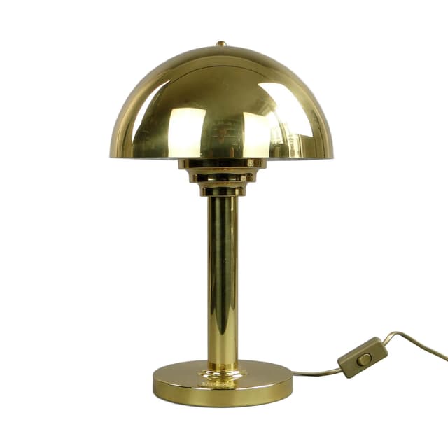 Lampa stołowa Art Deco, złoty mosiądz, Selva, Włochy, lata 70. - WYMIARY