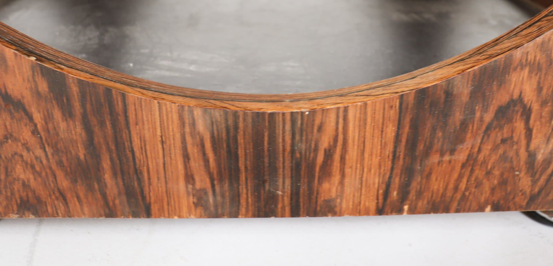 Stolik kawowy, aluminium srebrny, drewno brązowy, proj. H. Lilienthal, Niemcy, lata 70. - 276667