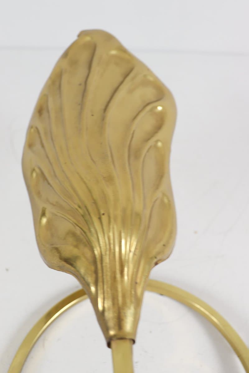 Lampa stołowa, złoty, mosiądz, proj. T. Barbi, Włochy, lata 70. - 276641