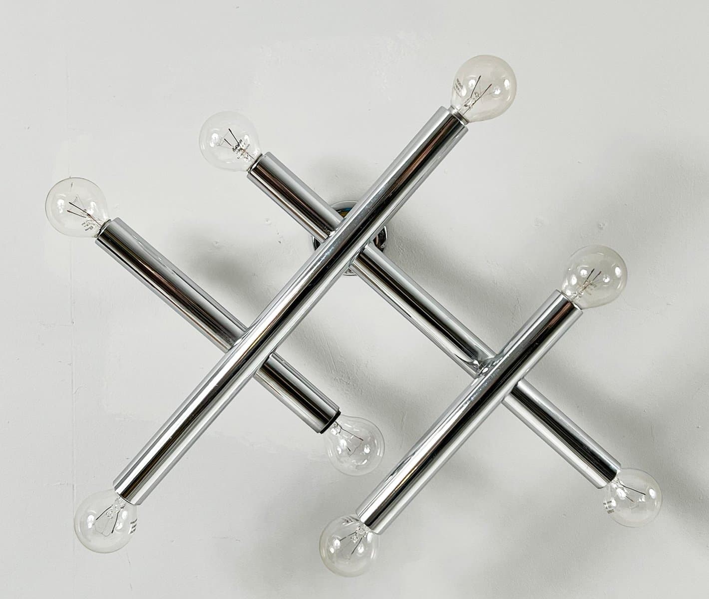 Lampa ścienna Space Age, chrom srebrny, Niemcy, lata 70. - 276579