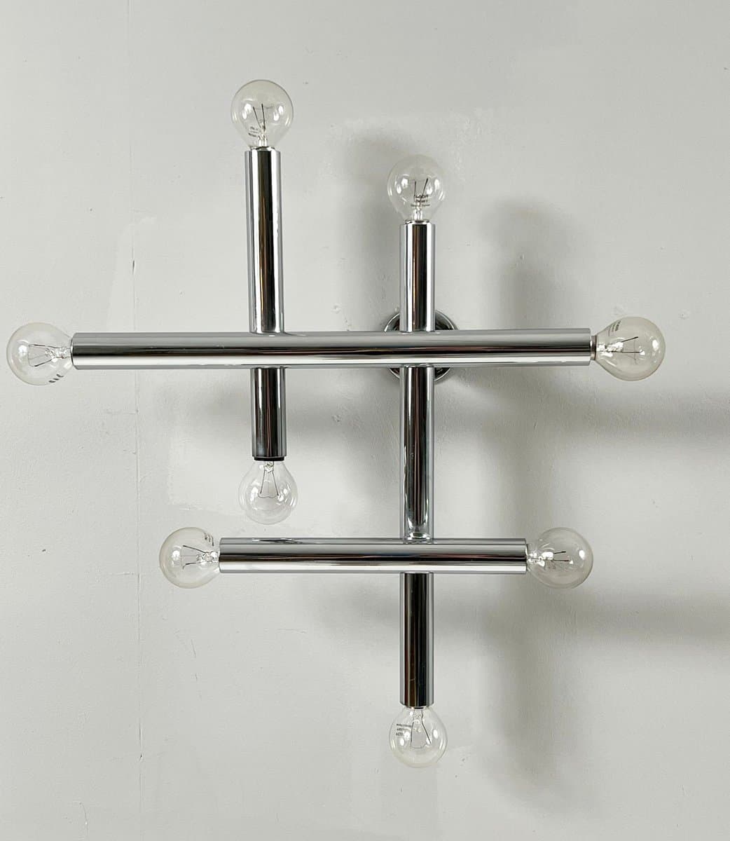 Lampa ścienna Space Age, chrom srebrny, Niemcy, lata 70. - 276584