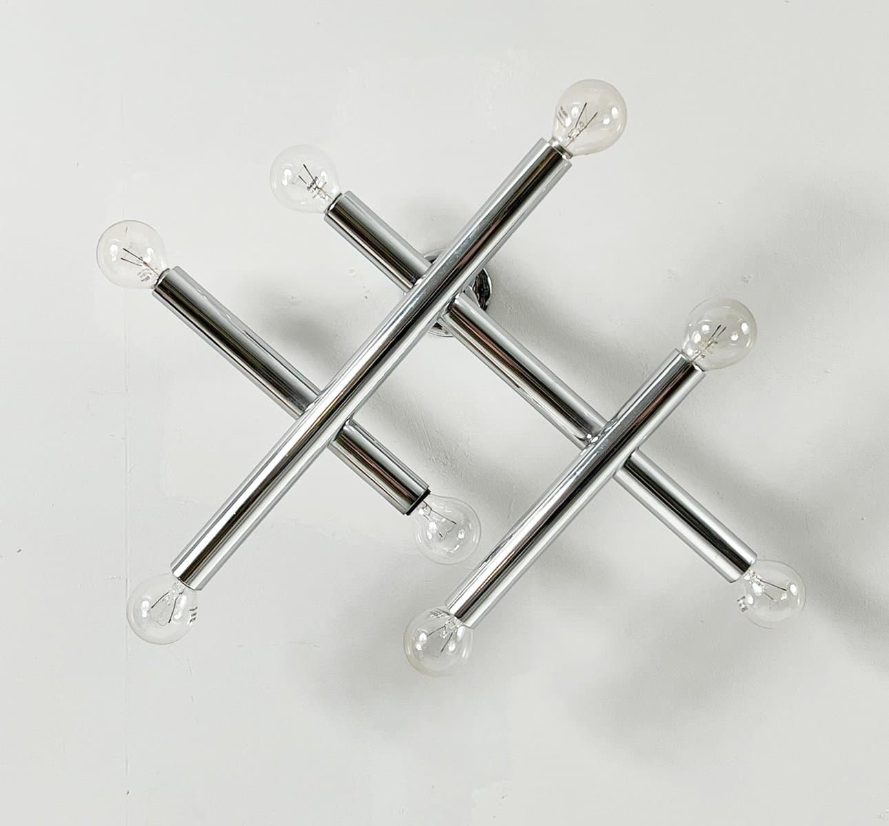 Lampa ścienna Space Age, chrom srebrny, Niemcy, lata 70. - 276602