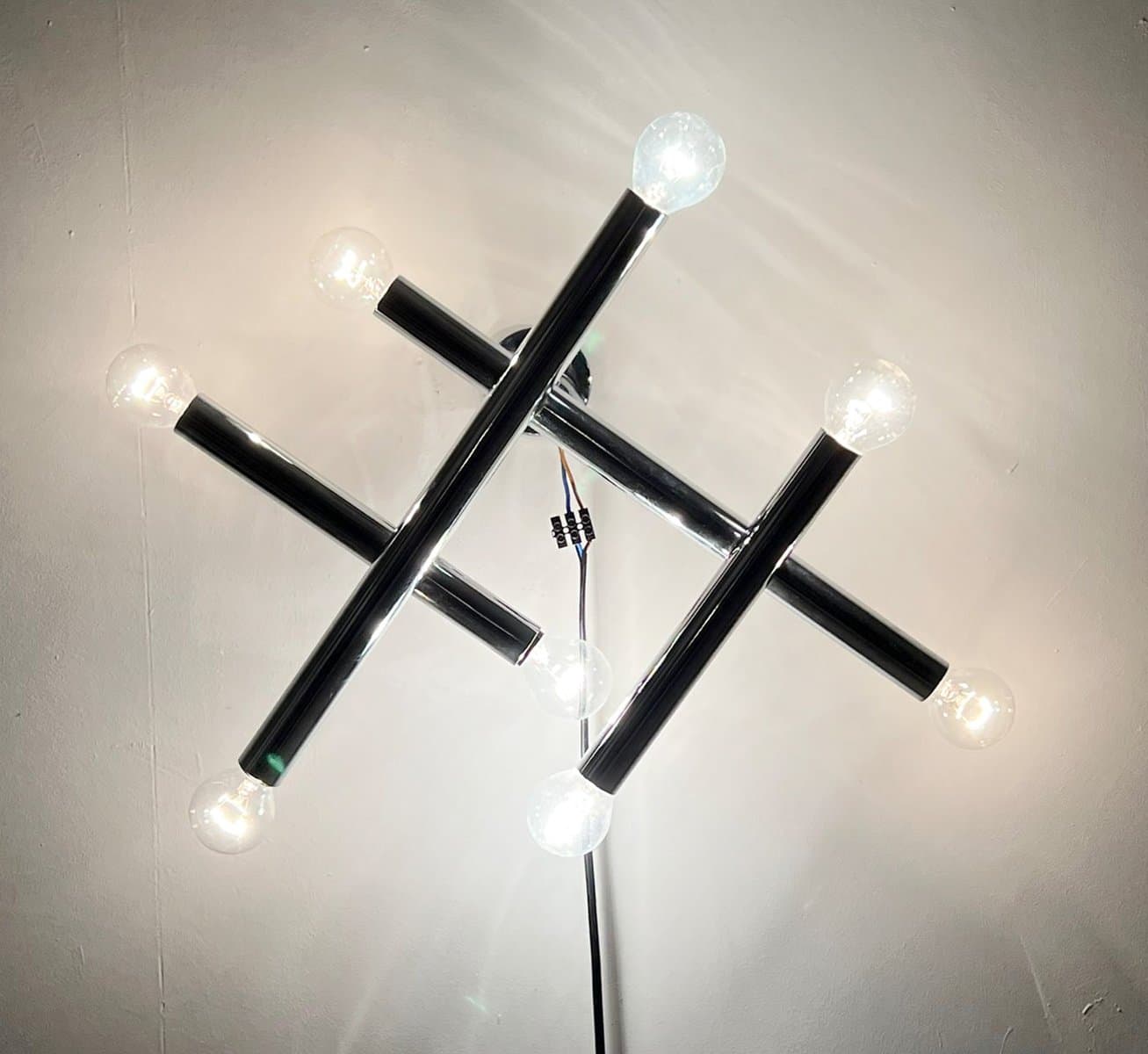 Lampa ścienna Space Age, chrom srebrny, Niemcy, lata 70. - 276600