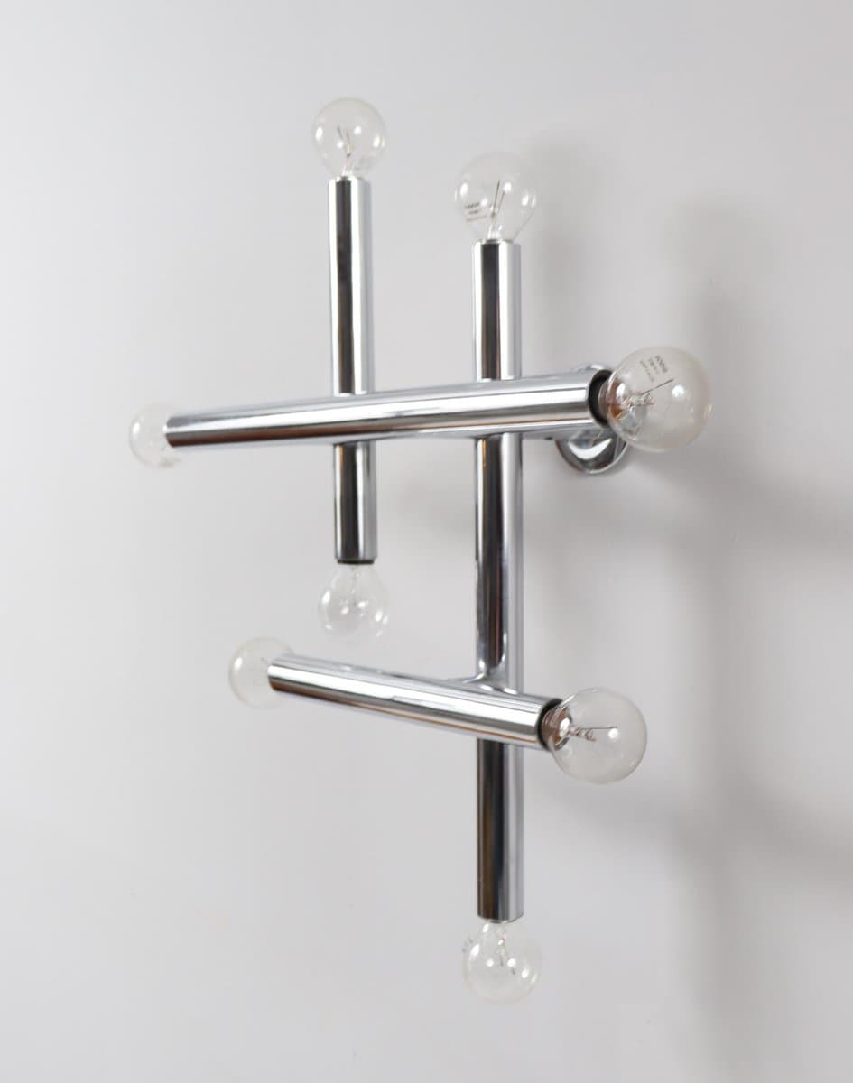 Lampa ścienna Space Age, chrom srebrny, Niemcy, lata 70. - 276580